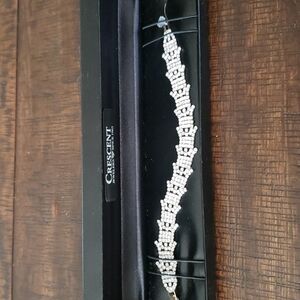 Crescent jewelers costume rhinestone bracelet new in box.